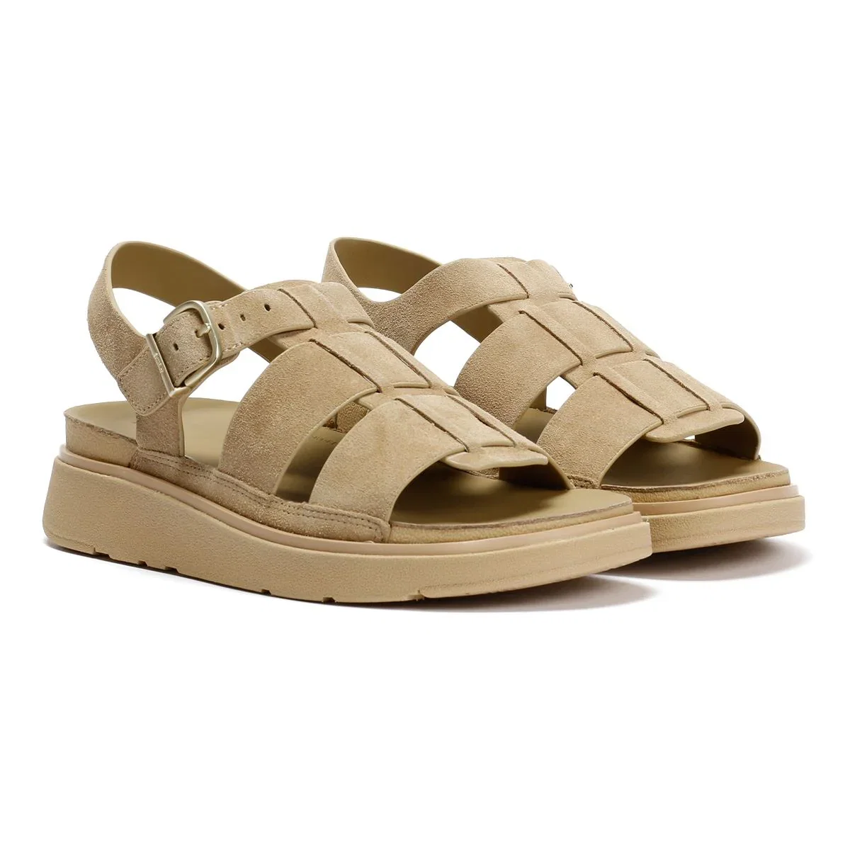 Image of FitFlop GEN-FF Suede Women's Cappuccino Sandals