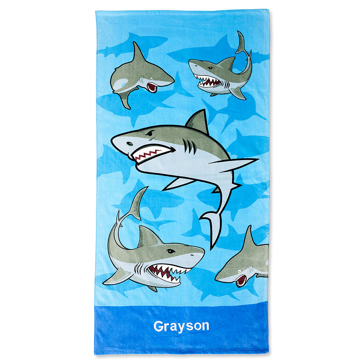 Image of Sharks Personalized Towel