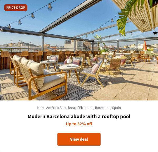 Modern Barcelona abode with a rooftop pool
