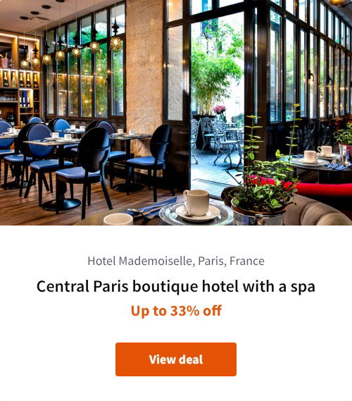 Central Paris boutique hotel with a spa