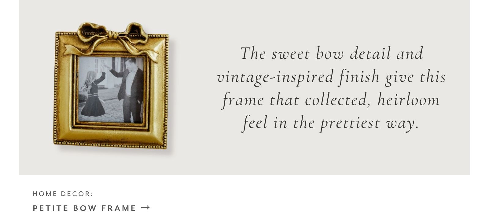 Highlight of the Petite Bow Frame