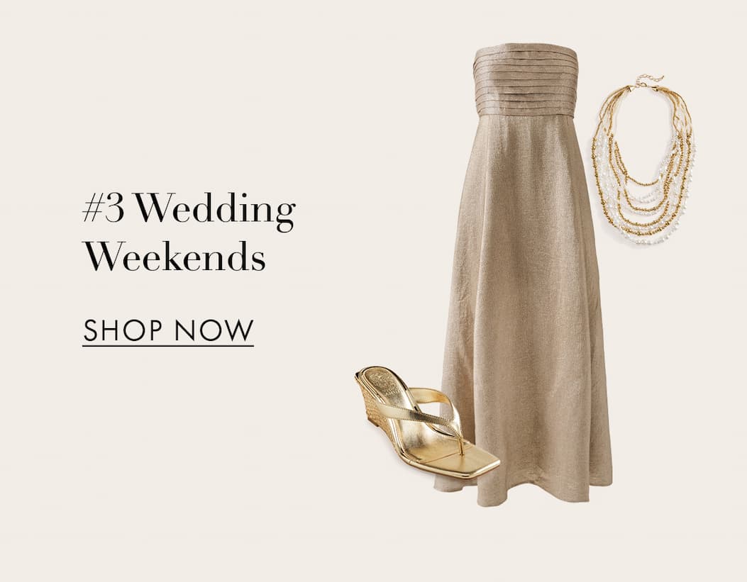 Metallic Linen Pleated Strapless Dress