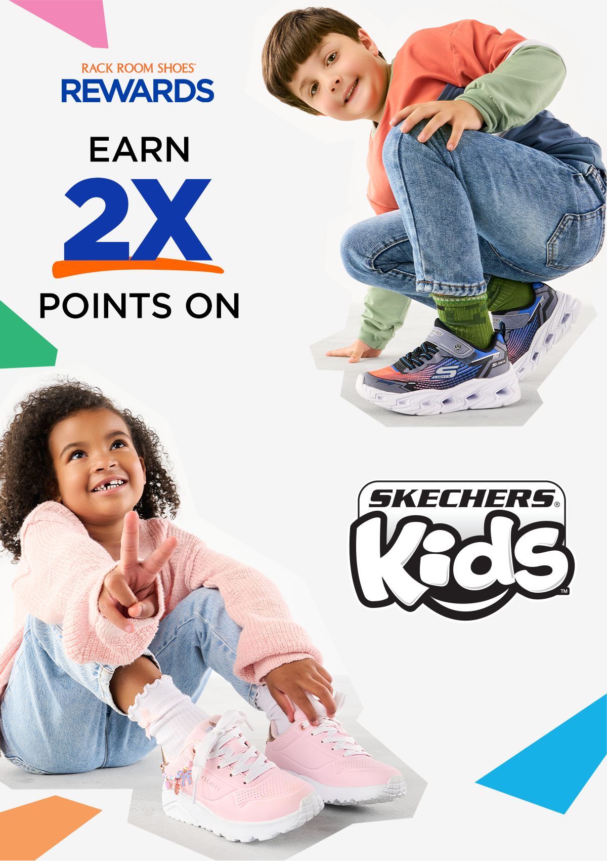 Rack Room Shoes Rewards | Earn 2x Points on Skechers Kids Purchases