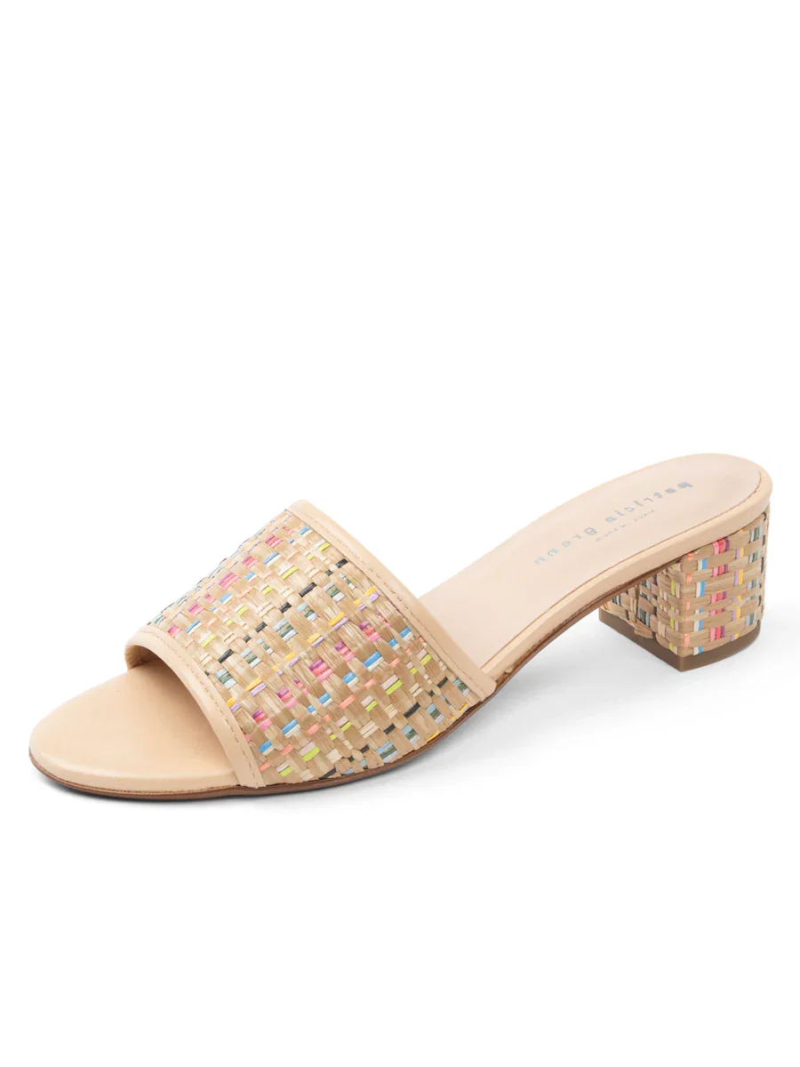 Image of Harper Raffia Block Heel Sandal