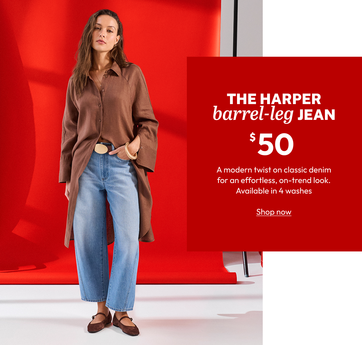 THE HARPER barrel-leg JEAN