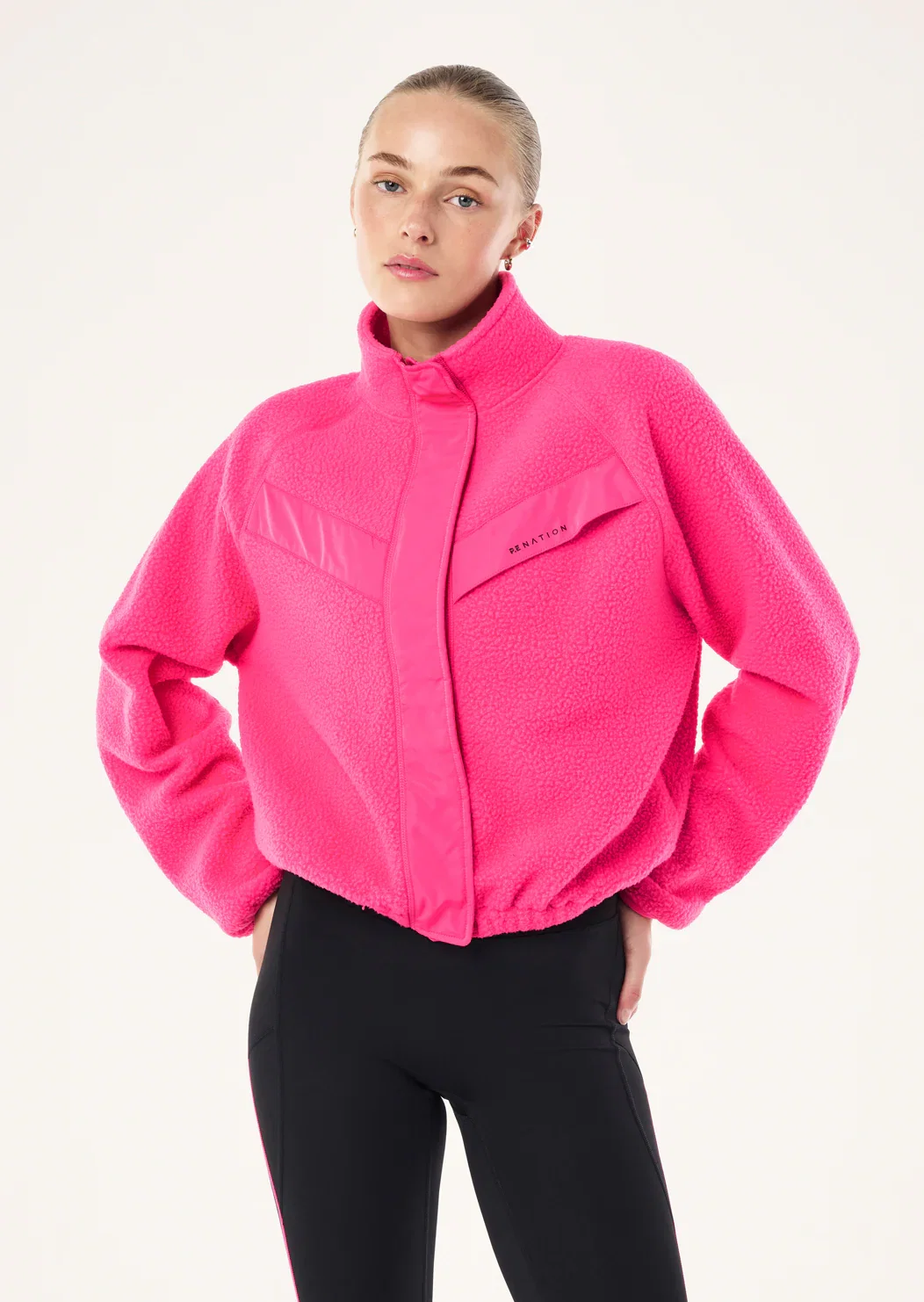 Image of SHELTER SHERPA JACKET IN COSMO PINK