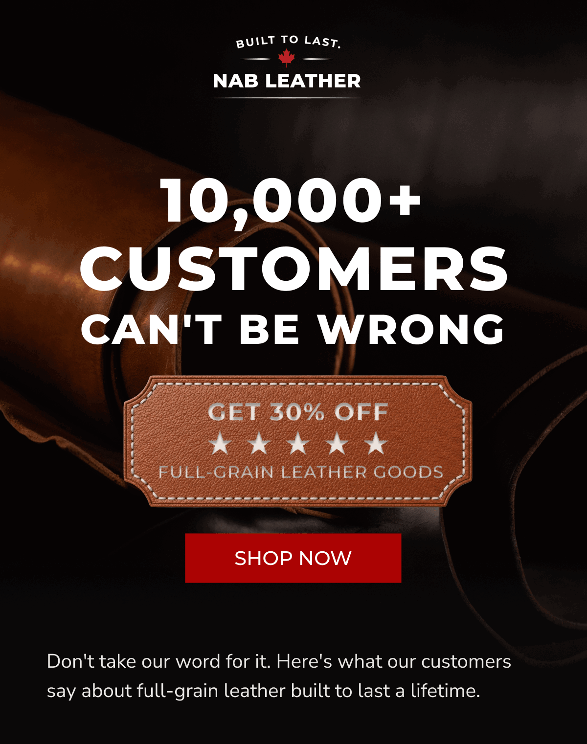 Get 30% OFF ⭐⭐⭐⭐⭐ full-grain leather goods