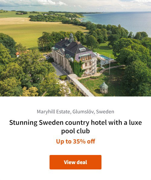 Stunning Sweden country hotel with a luxe pool club