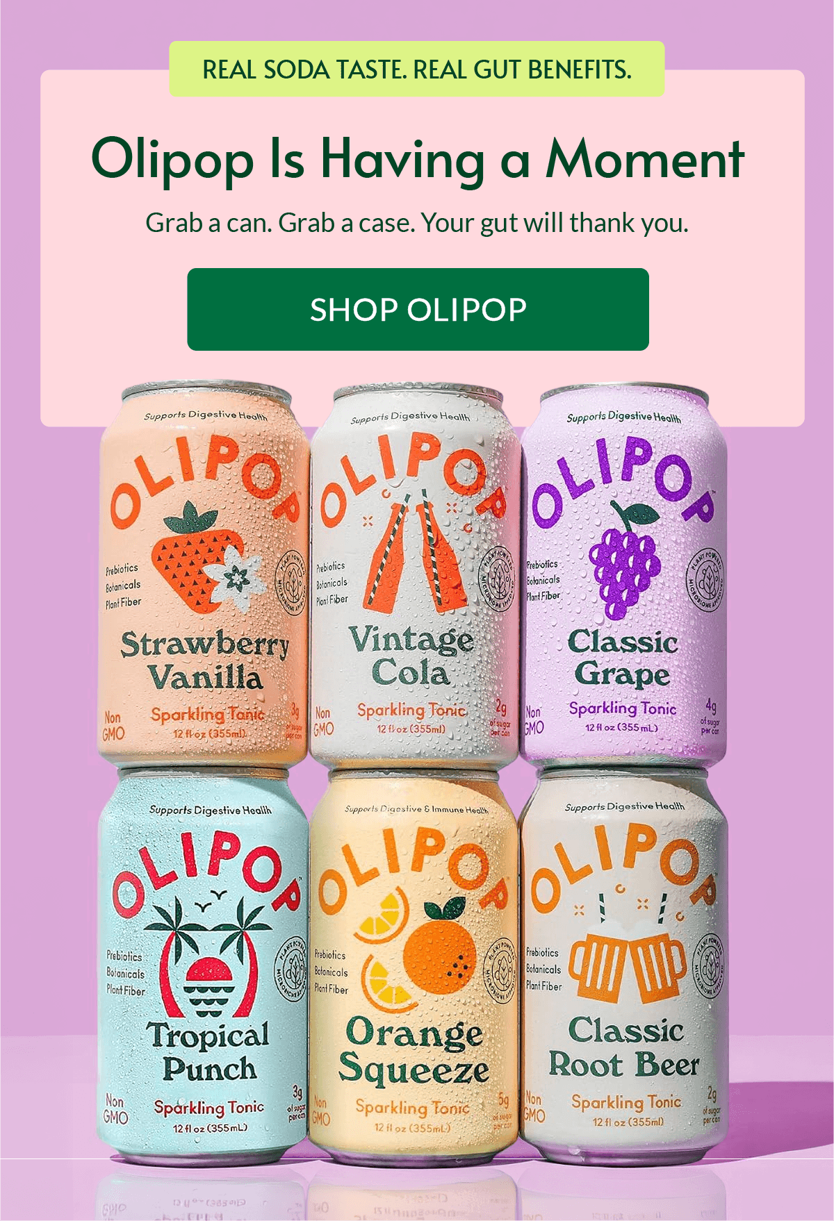 HERO SALES BANNER / OLIPOP SODAS