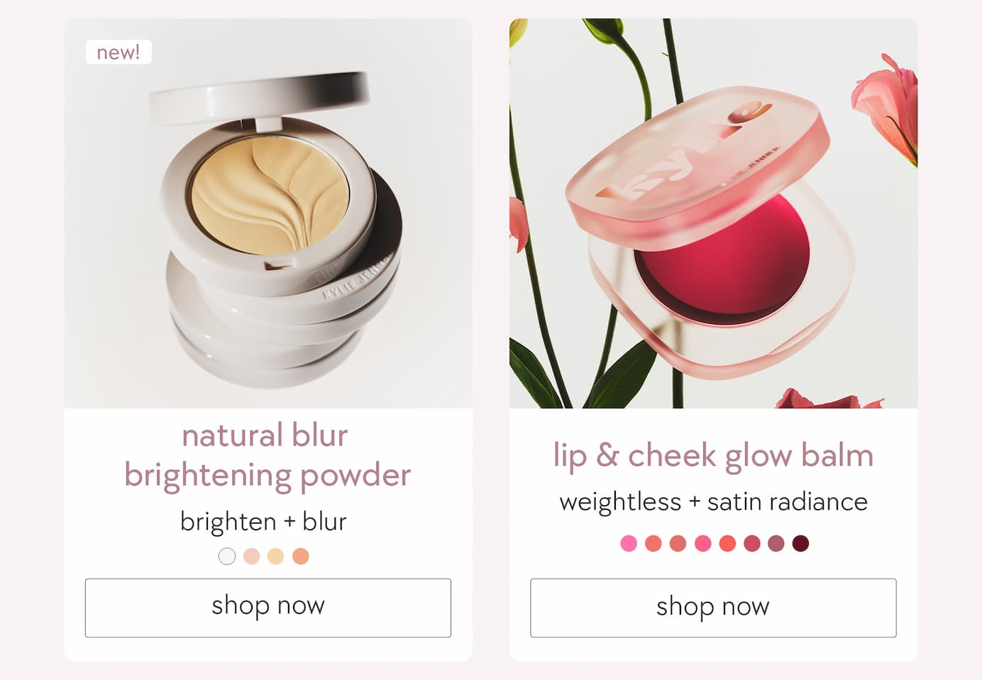 natural blur brightening powder & lip & cheek glow balm