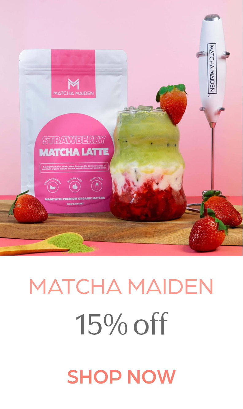 Save 15% off Matcha Maiden