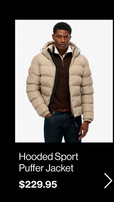 Hooded Sports Puffer Jacket
