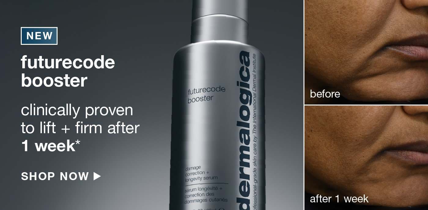 new futurecode booster | clinically proven to lift + firm after 1 week* | SHOP NOW | before | after 1 week