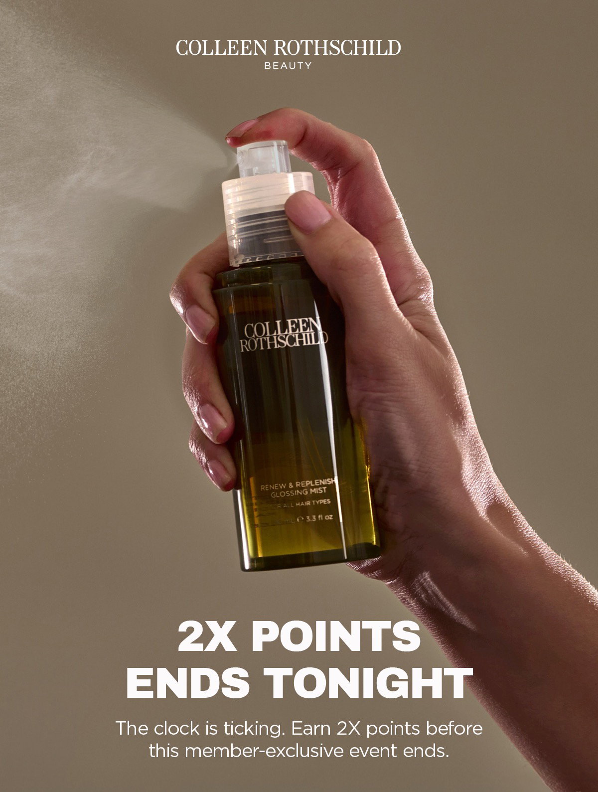 Tonight is your final opportunity to earn double rewards points on eligible purchases through the Colleen Rothschild Beauty CRB Members Only Club. This limited-time loyalty event allows members to earn twice the standard rewards while shopping luxury skincare, body care, hair care, award-winning bestsellers, and new arrivals. Every eligible purchase earns 2X points, helping members unlock rewards, discounts, and exclusive benefits faster.
