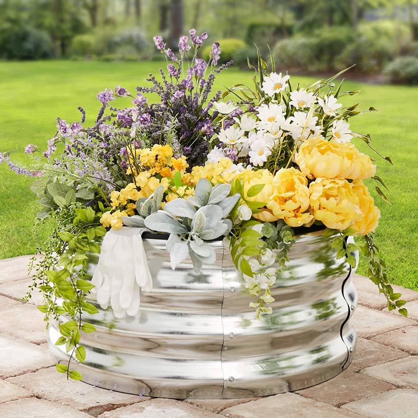 Image of Round Galvanized Raised Garden Bed Kit