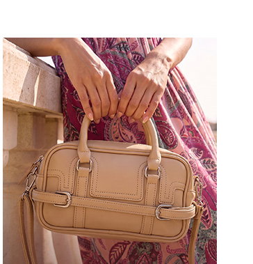 Barrel Satchel handbag With Shoulder Strap