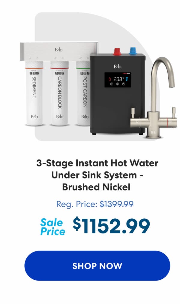 3-Stage Digital Instant Hot Water Undersink Dispenser System - Brushed Nickel