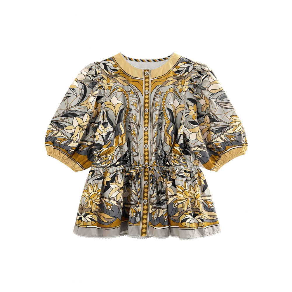 Image of Stained Glass Blouse - Soft Blue