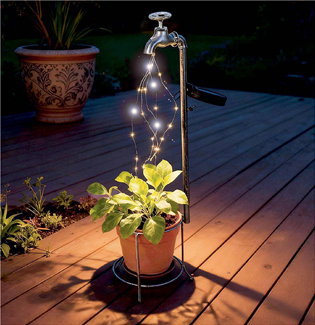 Solar Watering Tap with Cascade Lights - HD165