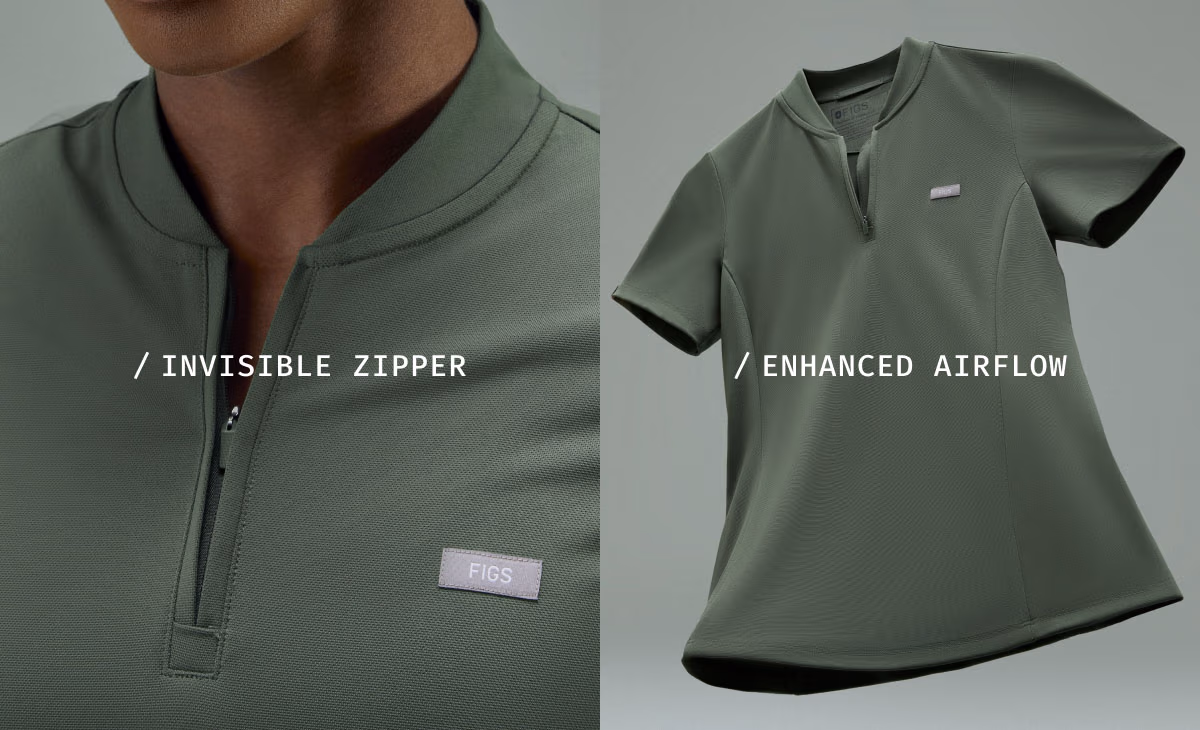 INVISIBLE ZIPPER AND ENHANCED AIRFLOW