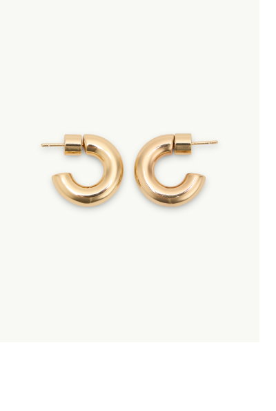 Gold Plated Chunky Hoop Earrings