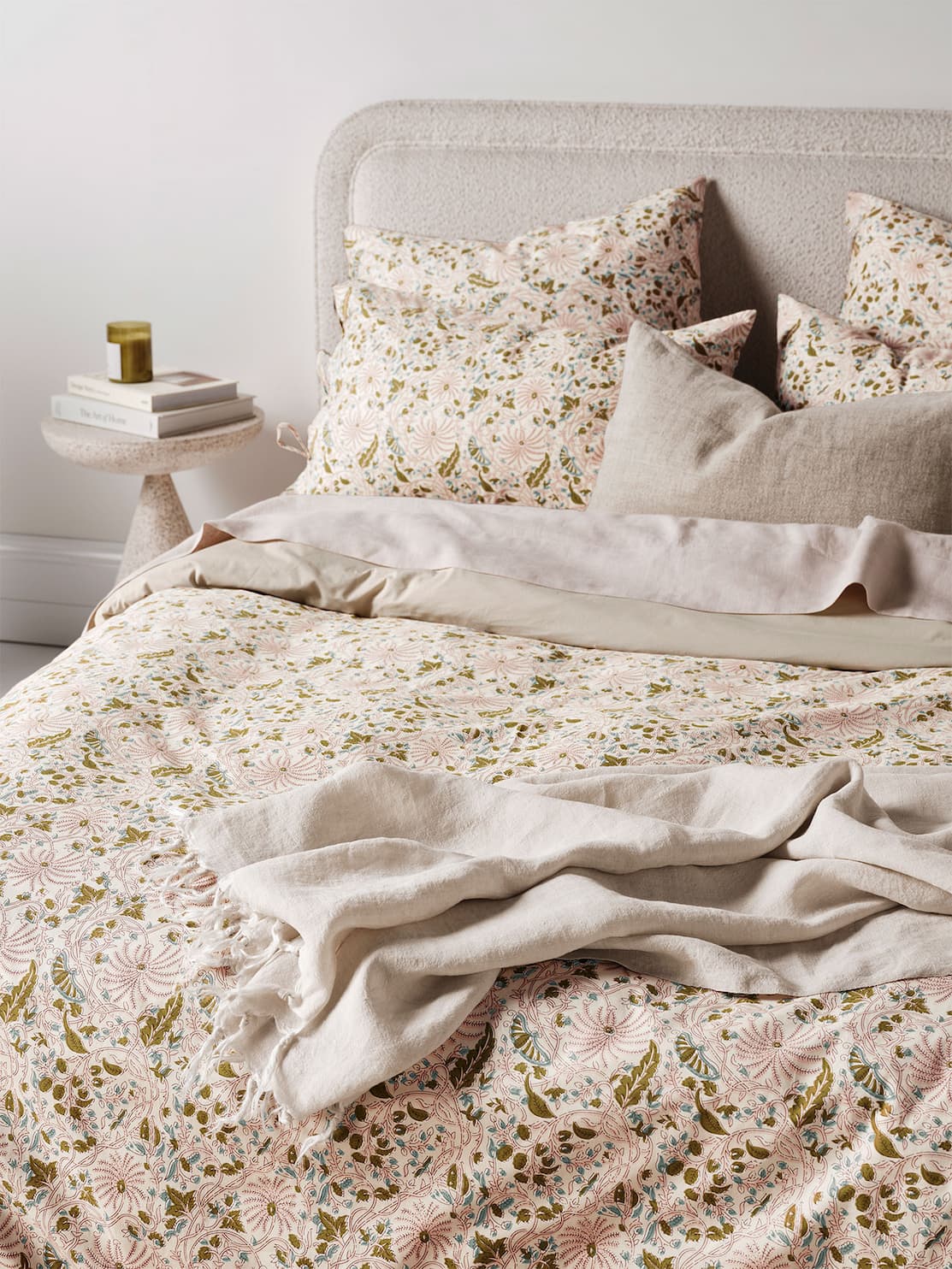Oasis Quilt Cover in Blush