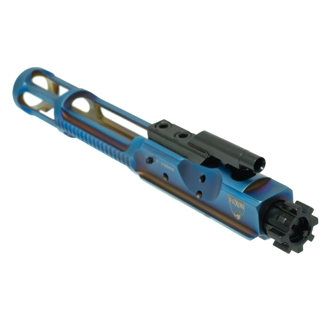 WEBSITE EXCLUSIVE: FAXON SUPERFINISHED 5.56 GUNNER LIGHTWEIGHT BOLT CARRIER GROUP - BLUE PVD
