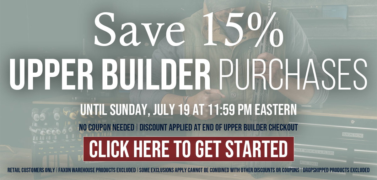 SAVE 15% ON UPPER BUILDER PURCHASES