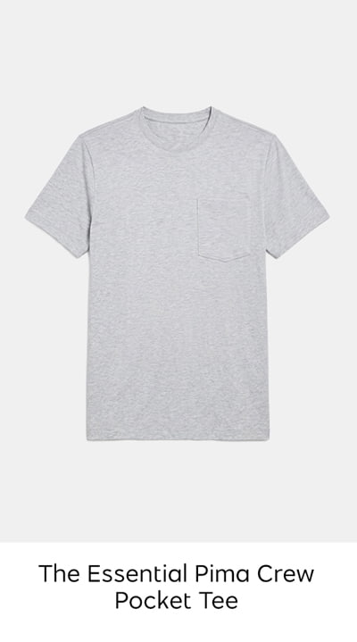 The Essential Pima Crew Pocket Tee