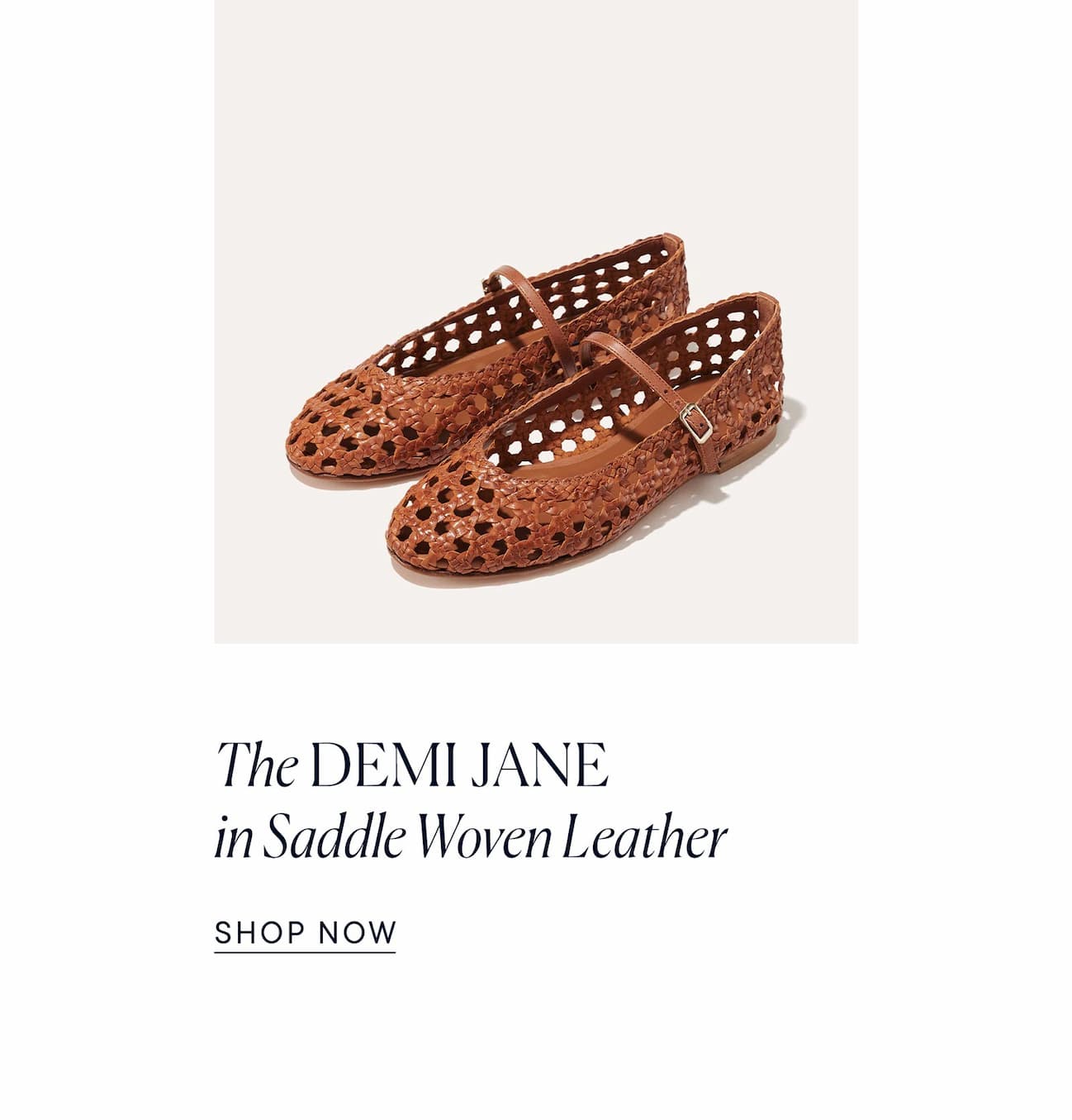 The Demi Jane in Saddle Woven Leather