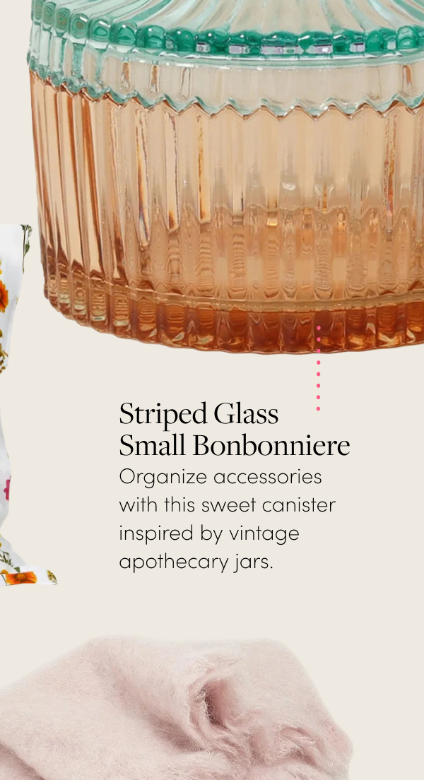Striped Glass Small Bonbonniere