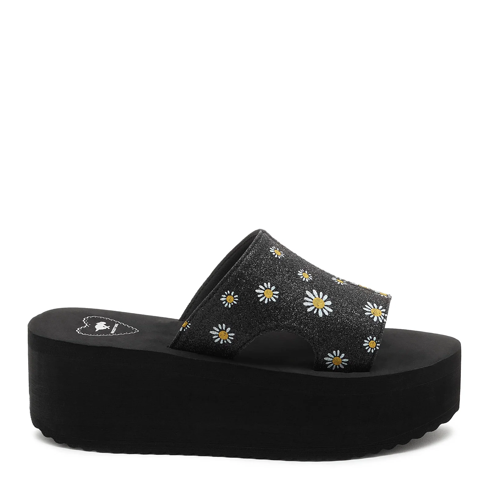 Image of Honalo Black Daisy Platform Sandals
