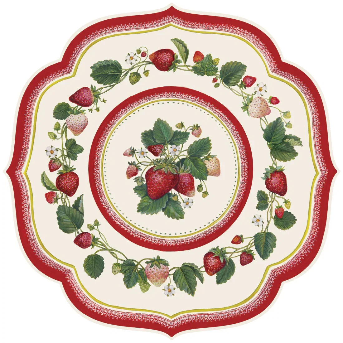 Image of Die-cut Strawberry China Paper Placemats