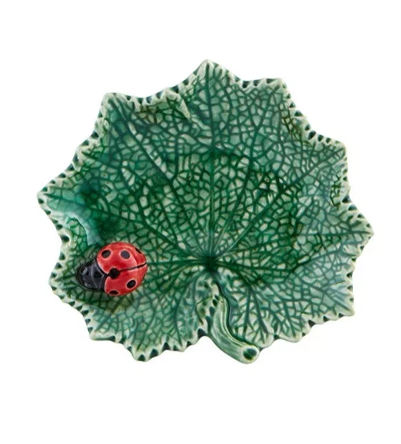 Image of Ragwort Leaf with Ladybug