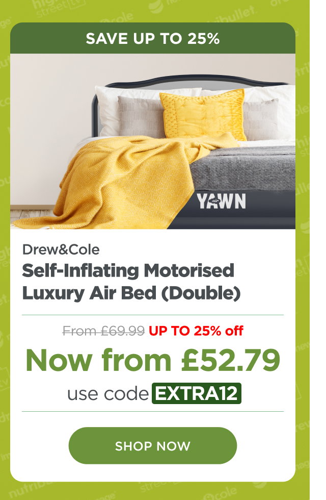 Drew&Cole YAWN Air Bed – Self-Inflating Mattress