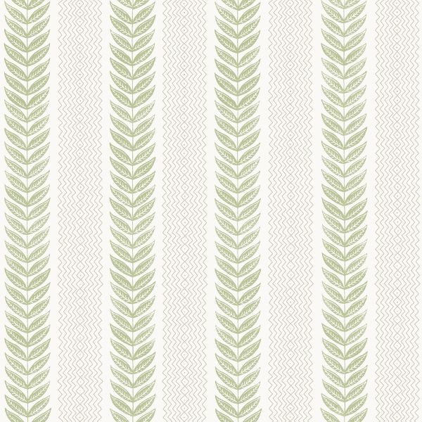 Chelsea Stripe Wallpaper Green Rasch 100500