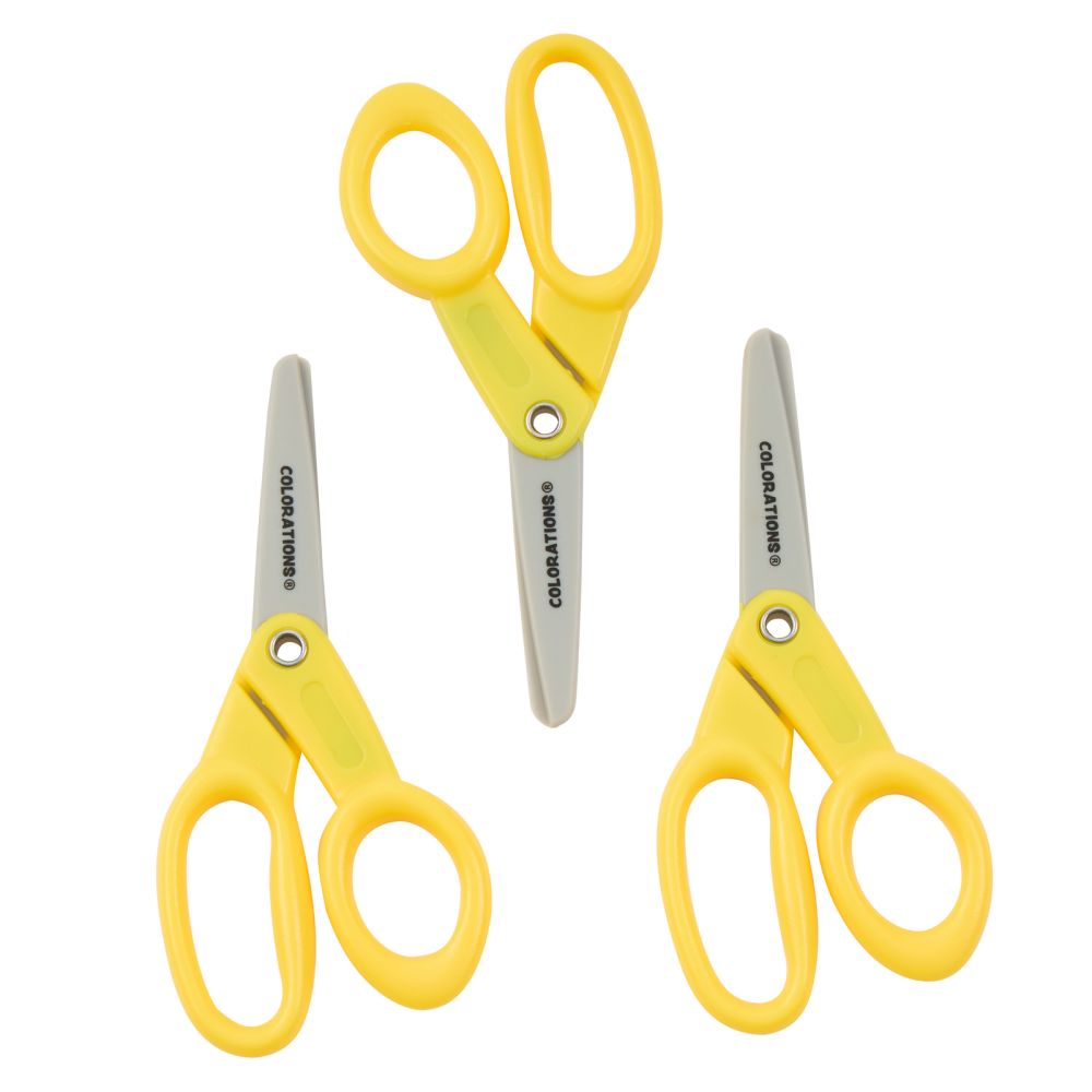 Colorations® 5" Plastic Blade Blunt Tip Scissors - Set of 12