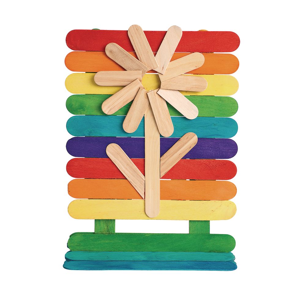 Colorations® Jumbo Colored Wood Craft Sticks - 500 Pieces