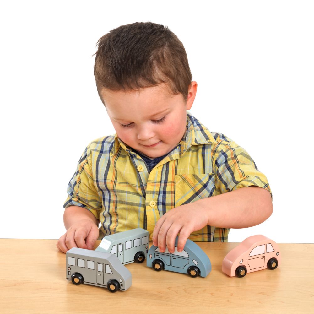 Excellerations® Wooden Cars - Set of 4