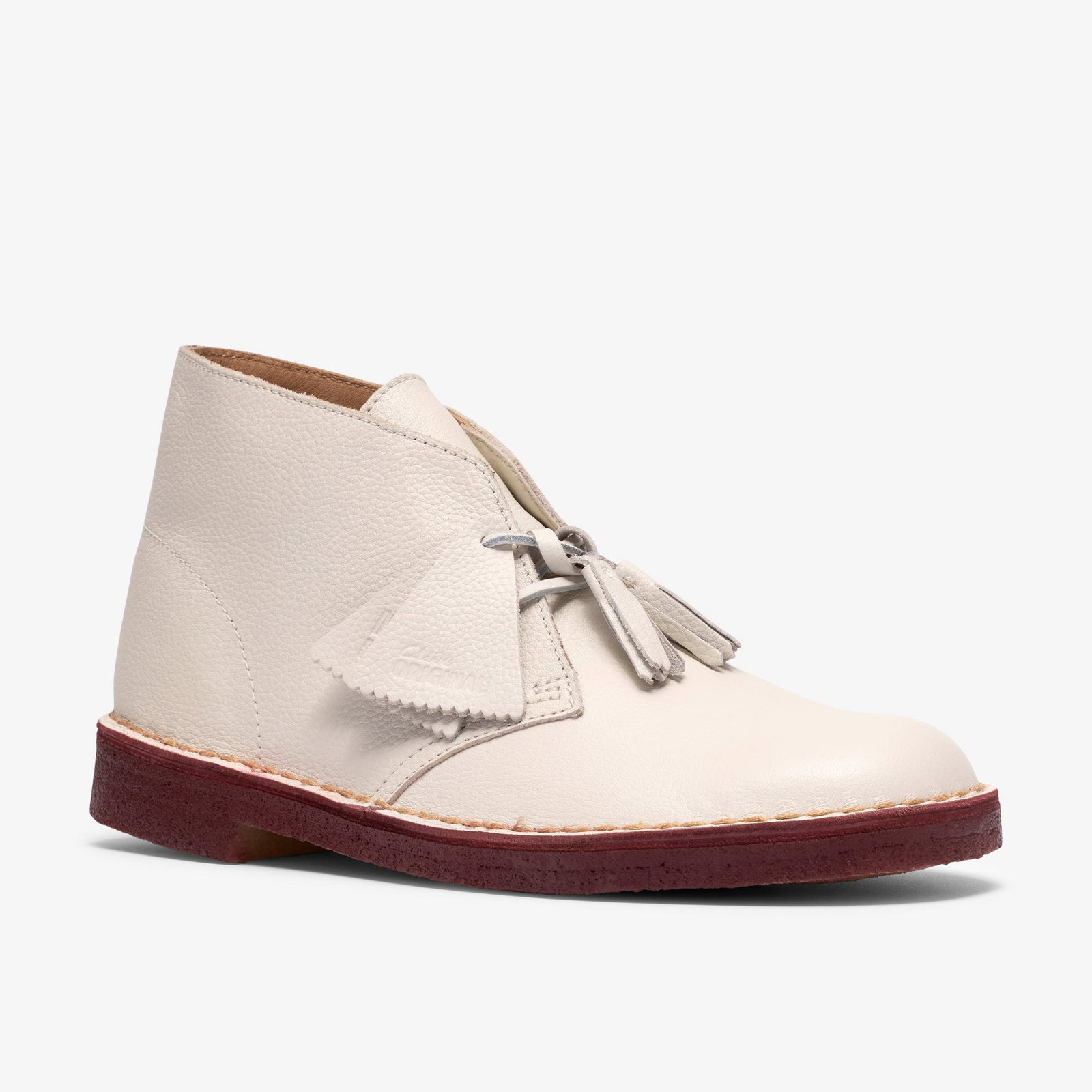 Shop Desert Boot White Leather
