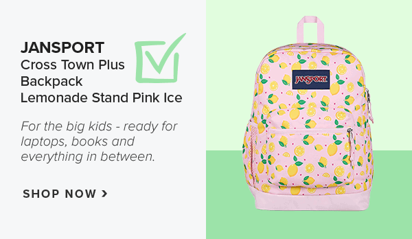 Jansport Cross Town Plus Backpack Lemonade Stand Pink Ice