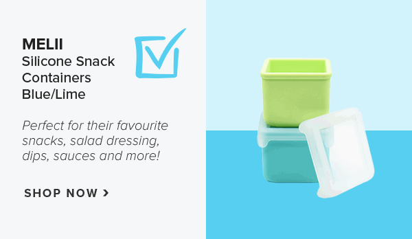 Melii Silicone Snack Containers Blue/Lime