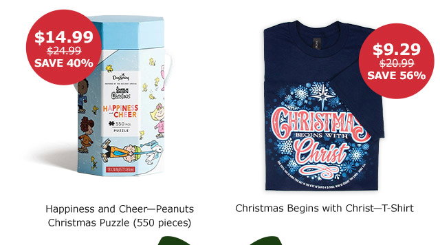 Peanuts Christmas Puzzle | Christmas Begins with Christ T Shirt