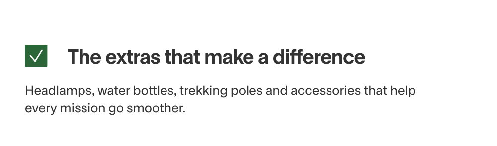 The extras that make a difference