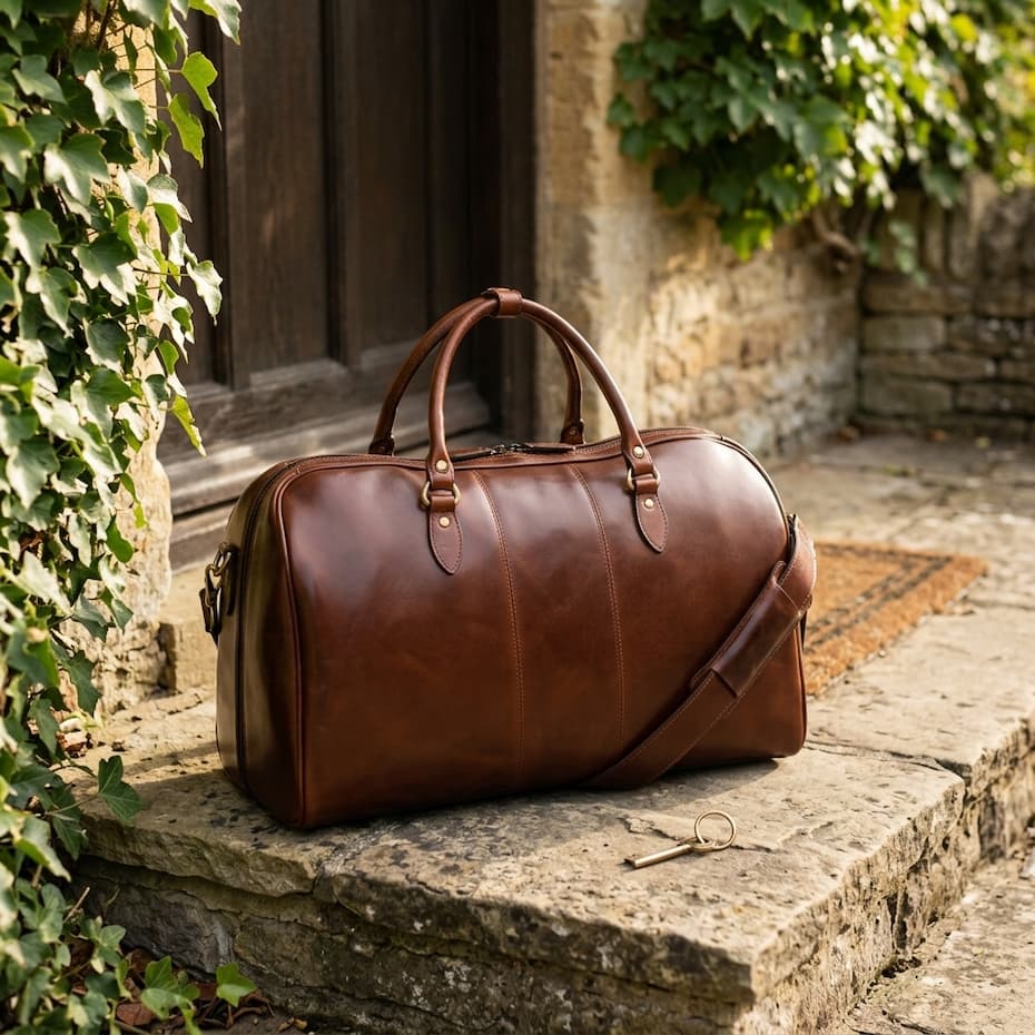 Herring Bovey Holdall in brandy calf