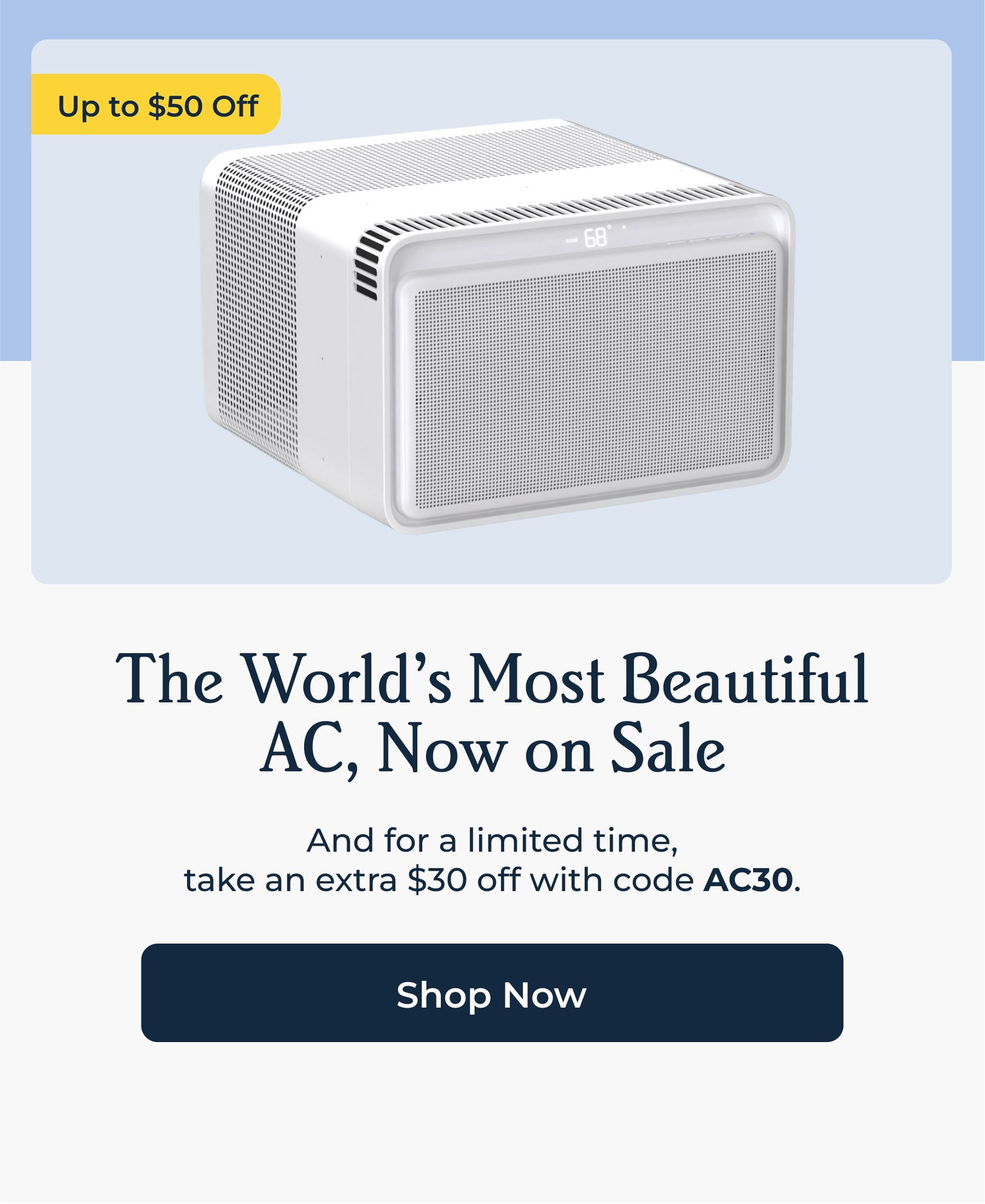 The World's Most Beautiful AC, Now On Sale
