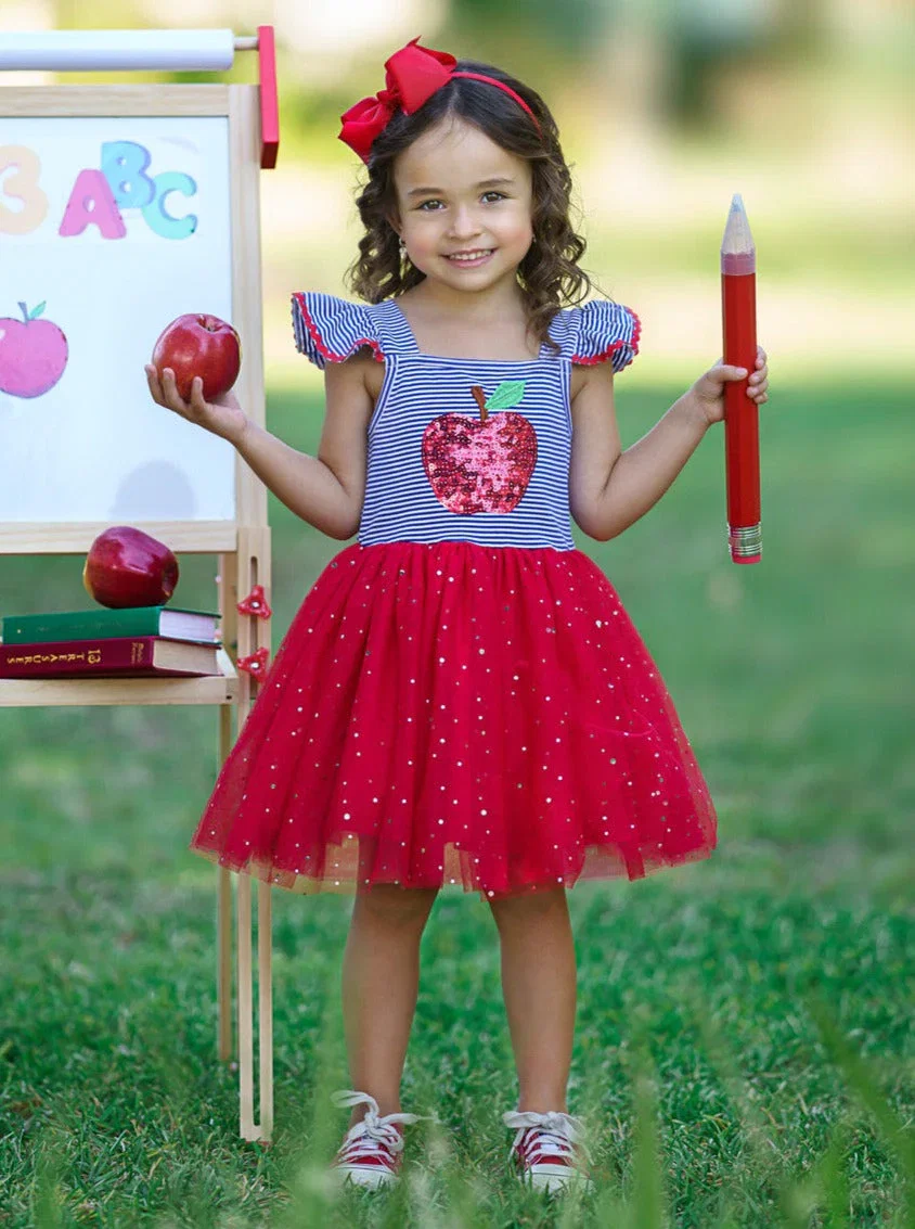 Image of A+ Attire Apple Sparkle Tutu Dress