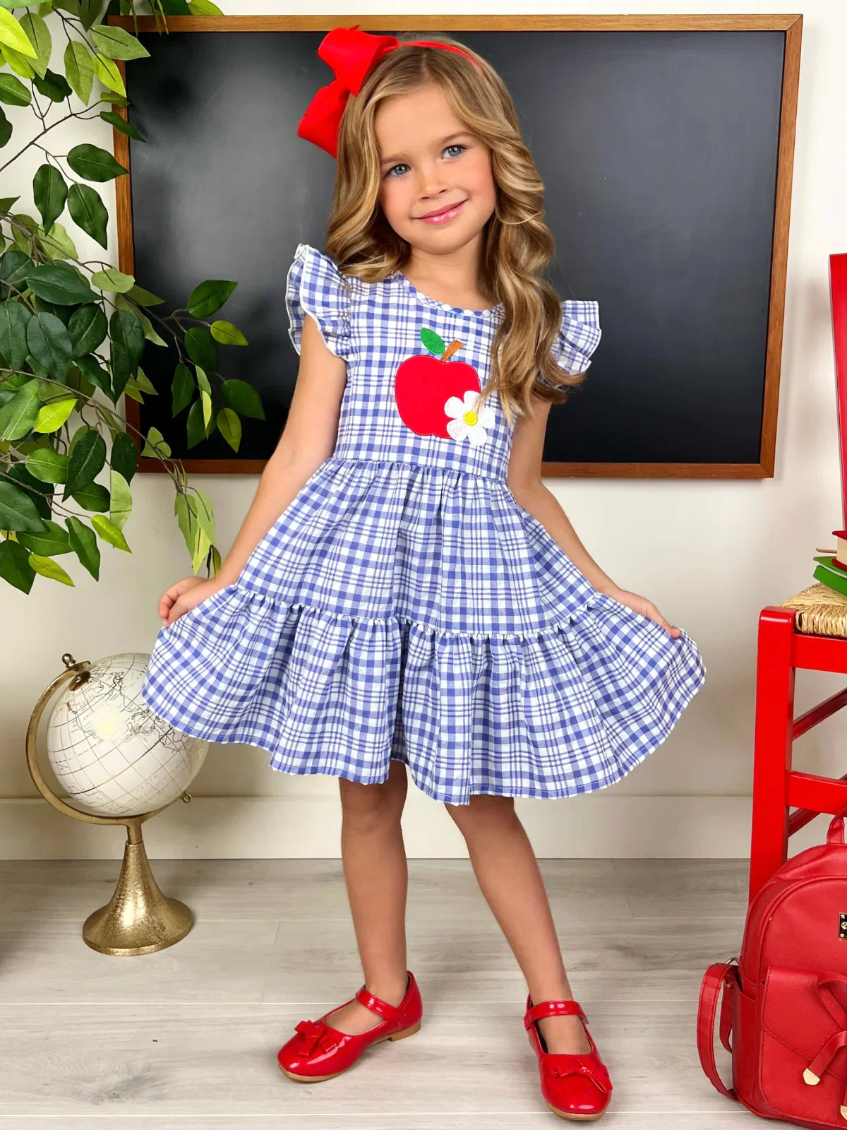 Image of Apple of My Class Gingham Dress