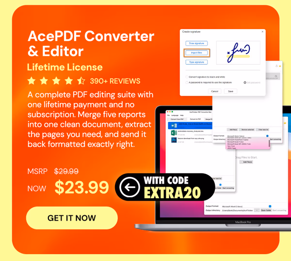 AcePDF Converter & Editor: Lifetime License
