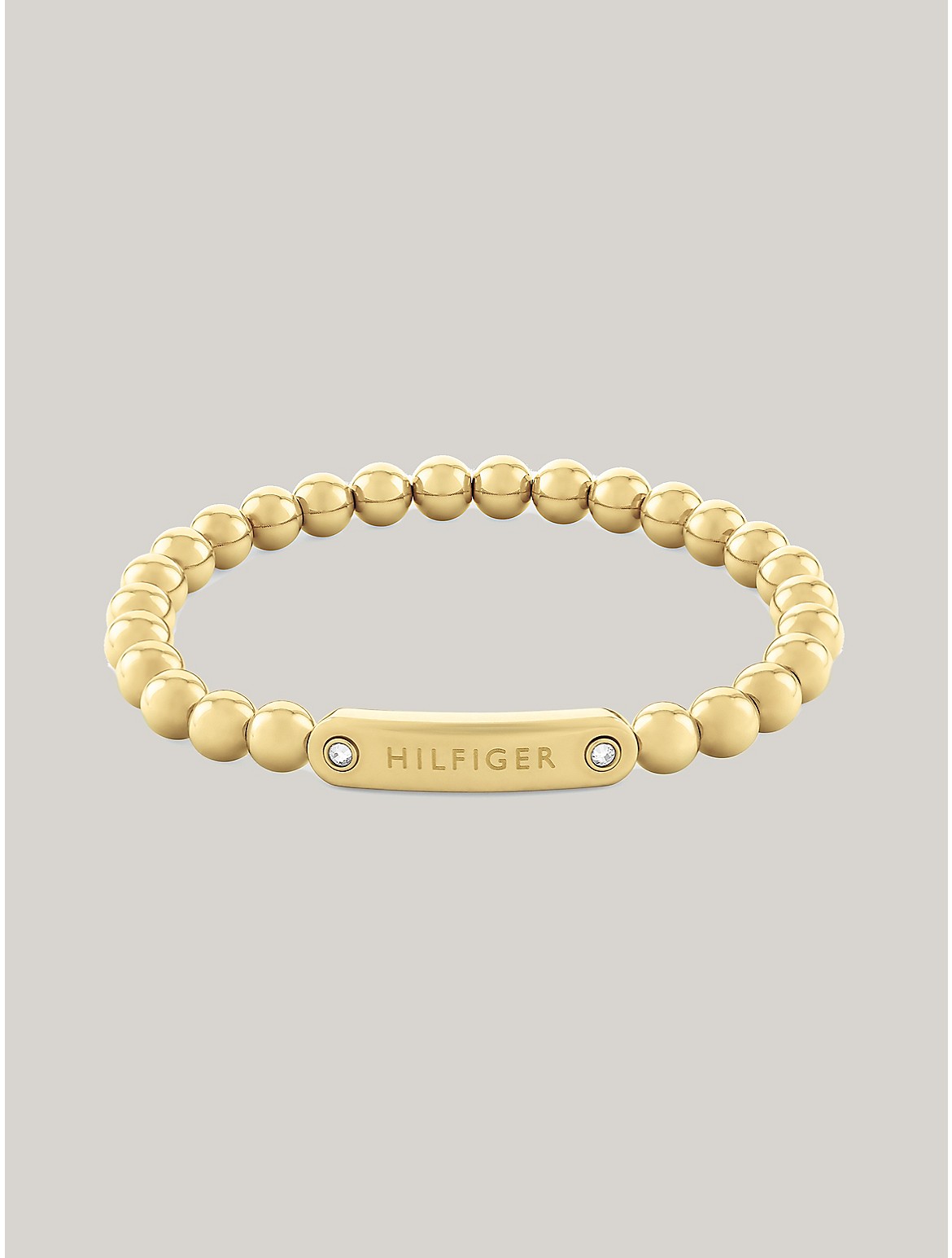 Women's Monotype Metal Bead Bracelet - Metallic 